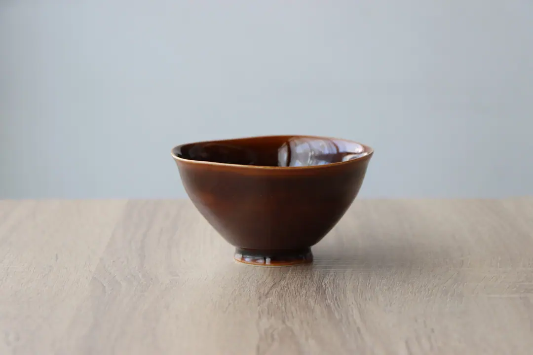 有田焼 飴釉と織部のペア茶碗セット