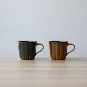 カヌレペアマグカップ オリーブ / キャメル