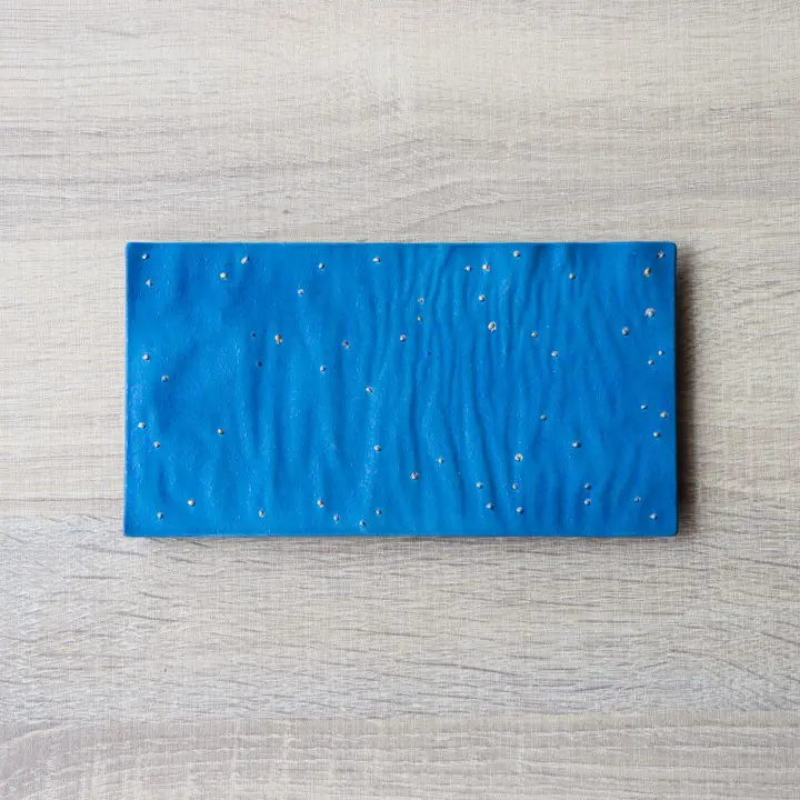 有田焼 カイヘキ星天リンクル18cm角プレート | 吉右エ門製陶所 with